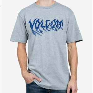 Volcom Mens Caster Logo Tee Gray NEW